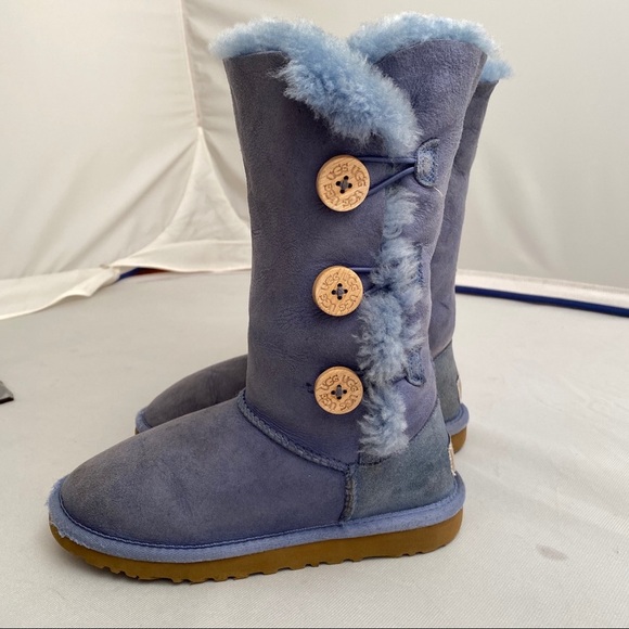 UGG Bailey Button Triplet blue tall shearling boots - Picture 3 of 7